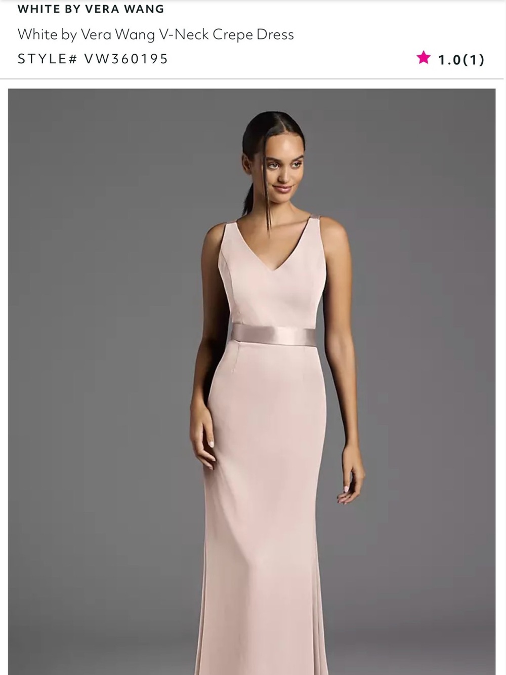 Vera Wang Blush Pink Wedding Dress